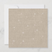 Dandelion Burlap Blank Invitation Kaart (Achterkant)