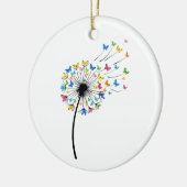 Dandelion butterfly flow keramisch ornament (Links)