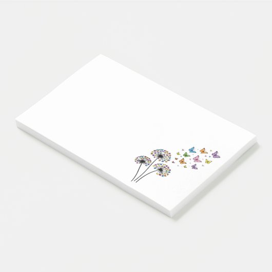 Dandelion butterfly flow post-it® notes (Schuin)
