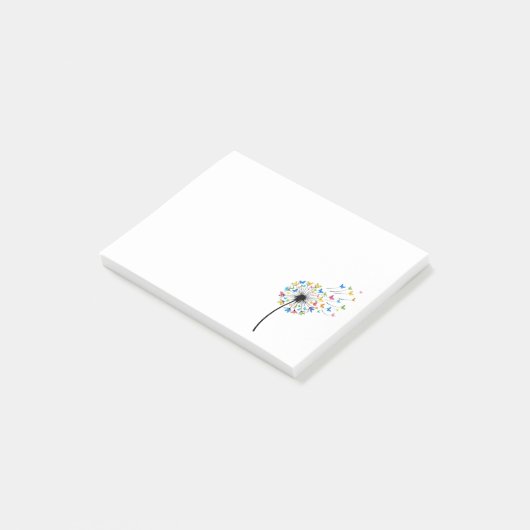 Dandelion butterfly flow post-it® notes (Schuin)