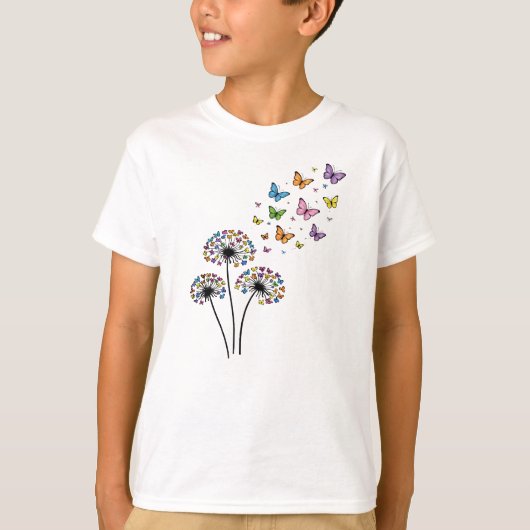 Dandelion butterfly flow t-shirt (Voorkant)