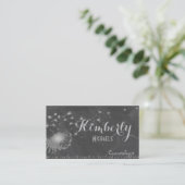 Dandelion Bwaaien in de wind Visitekaartje (Staand voorkant)