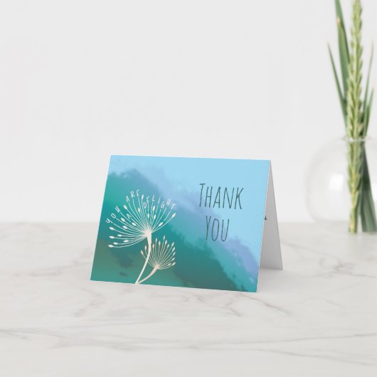 Dandelion Carte de remerciements plié positif (Devant)