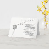 Dandelion Carte de Sympathie pour perte (Fleur jaune)