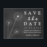 Dandelion Chalkboard Pays Enregistrer Les Cartes D<br><div class="desc">Dandelion Chalkboard Country Save The Date Cards - dispose d'un arrière - plan de tableau noir avec des pandelions décoratifs.</div>