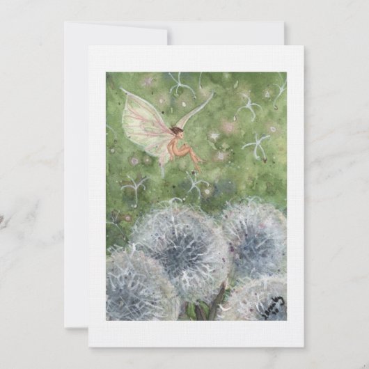 "Dandelion Clocks Fae"-uitnodiging Kaart (Voorkant)