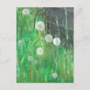 Dandelion Clocks in Grass 2008 oil op canvas Briefkaart