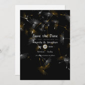 Dandelion Confetti Wedding Save The Date (Voorkant / Achterkant)