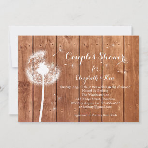 Dandelion Couple's Shower Invitation - eiken Kaart