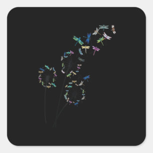 Dandelion Draairy Flower Floral Draairy Tree Vierkante Sticker