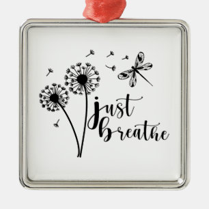 Dandelion Dragonfly enkel Breathe Metalen Ornament