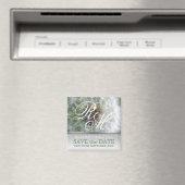 Dandelion Dreams Monogram SavetheDate Magnet Magneet (Insitu (Vaatwasser))