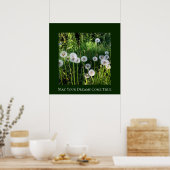 Dandelion Dreams wast botanisch Poster (Keuken)
