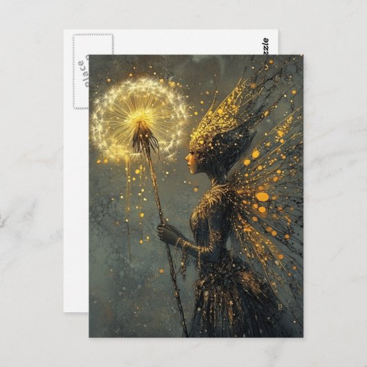 Dandelion Fairy Fantasy Briefkaart (Voorkant / Achterkant)