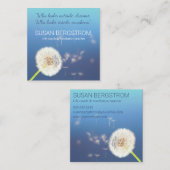 Dandelion fait un carré arc-en-ciel de rêve carte  (Devant / Derrière)