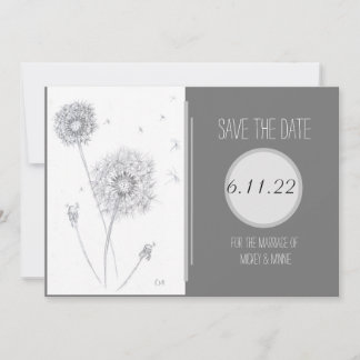 Dandelion Flat Save the Date Kaart