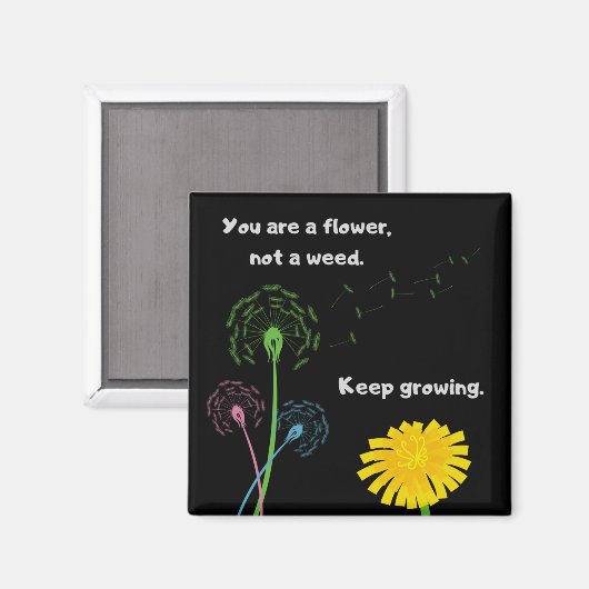 Dandelion Fleur Pas Weight Fridge Magnet (Recto/Verso)