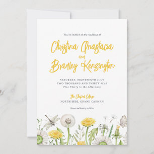 Dandelion Fleur sauvage Garden Invitation de maria