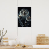 Dandelion Fleurs Art Affiche d'impression (Cuisine)