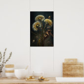Dandelion Fleurs Art Affiche d'impression (Cuisine)
