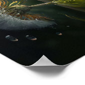 Dandelion Fleurs Art Affiche d'impression (Coin)