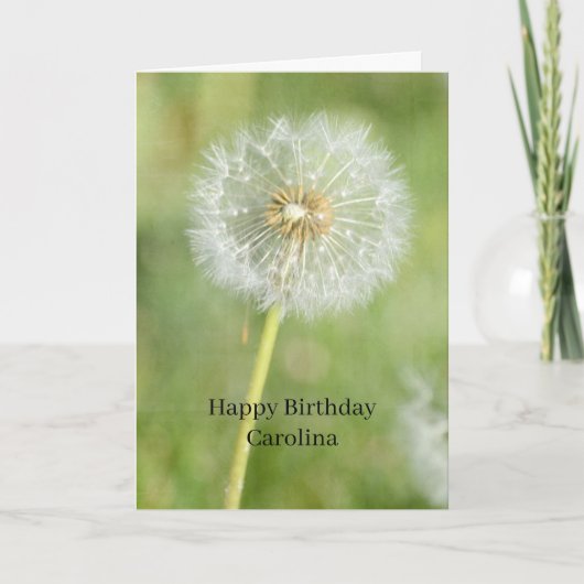 Dandelion Flower Birthday Kaart (Voorkant)