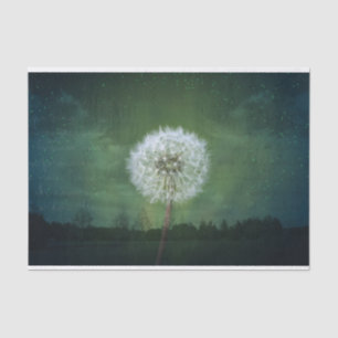Dandelion Flower Fluff Starry Sky Art Tissuepapier