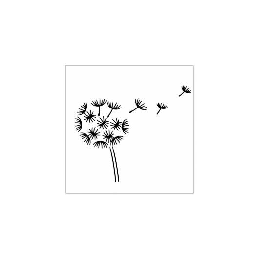 Dandelion Flower Parachutes 2 Rubberstempel (Afrduk)