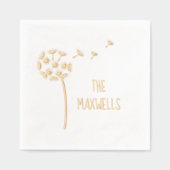 Dandelion Flower Parachutes Nom de famille (Recto)