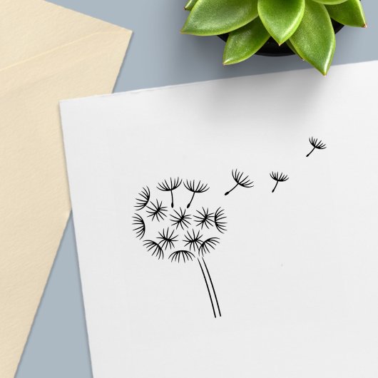 Dandelion Flower Parachutes Zelfinktende Stempel