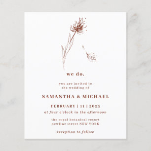 Dandelion Flower Terracotta Indie Budget we wel Flyer
