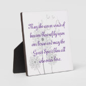 Dandelion Flowers Bénissez cette maison Plaque (Recto)