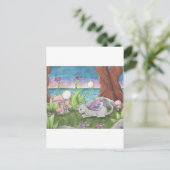 Dandelion Fluff Briefkaart (Staand voorkant)