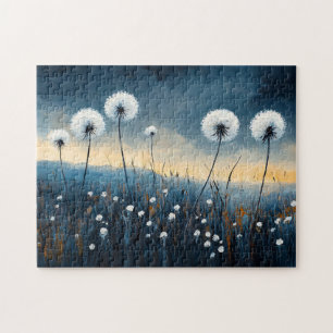 Dandelion Fluff Dramatisch schilderij Legpuzzel