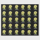 Dandelion Funny Lion Pun Dark BG Cadeaupapier (Vlak)