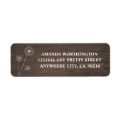 Dandelion Grange Bois Rustique Mariage Étiquettes  (Devant)