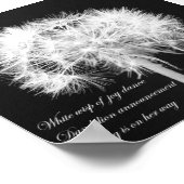 Dandelion Haiku Canvas Afdrukken Poster (Hoek)