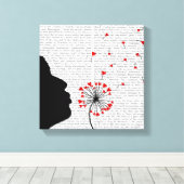 Dandelion Hearts Canvas Afdruk (Insitu (Houten vloer))