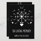 Dandelion in de wind in het liefhebben van geheuge (Voorkant / Achterkant)