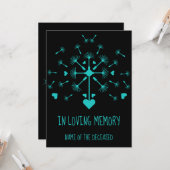 Dandelion in de wind in het liefhebben van geheuge kaart (Voorkant / Achterkant in situ)