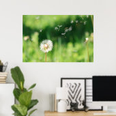Dandelion in de wind poster (Thuiskantoor)