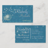 Dandelion in de wind visitekaartje (Voorkant / Achterkant)