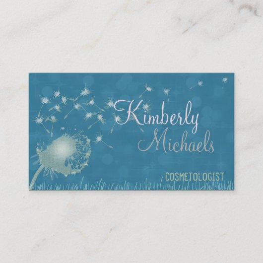 Dandelion in de wind visitekaartje (Voorkant)