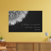 Dandelion in zwart-wit met offerte canvas afdruk (Insitu (Woonkamer))