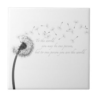 Dandelion Inspiration Ceramic Tile Tegeltje