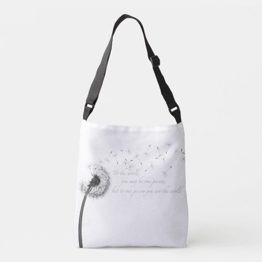 Dandelion Inspiration Print Cross Body Bag Crossbody Tas (Achterkant)