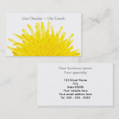 Dandelion jaune sur Carte de visite blanc (Devant / Derrière)