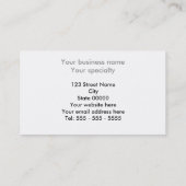 Dandelion jaune sur Carte de visite blanc (Dos)