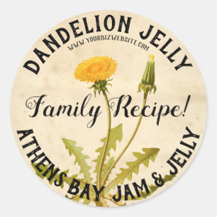  Dandelion Jelly-productlabel Ronde Sticker