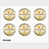  Dandelion Jelly-productlabel Ronde Sticker (Vel)